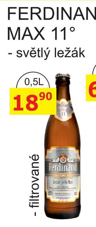 Ferdinand Max ležák světlý pivo 0,5l