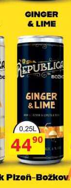 REPUBLICA GINGER & LIME 0,25L míchaný drink