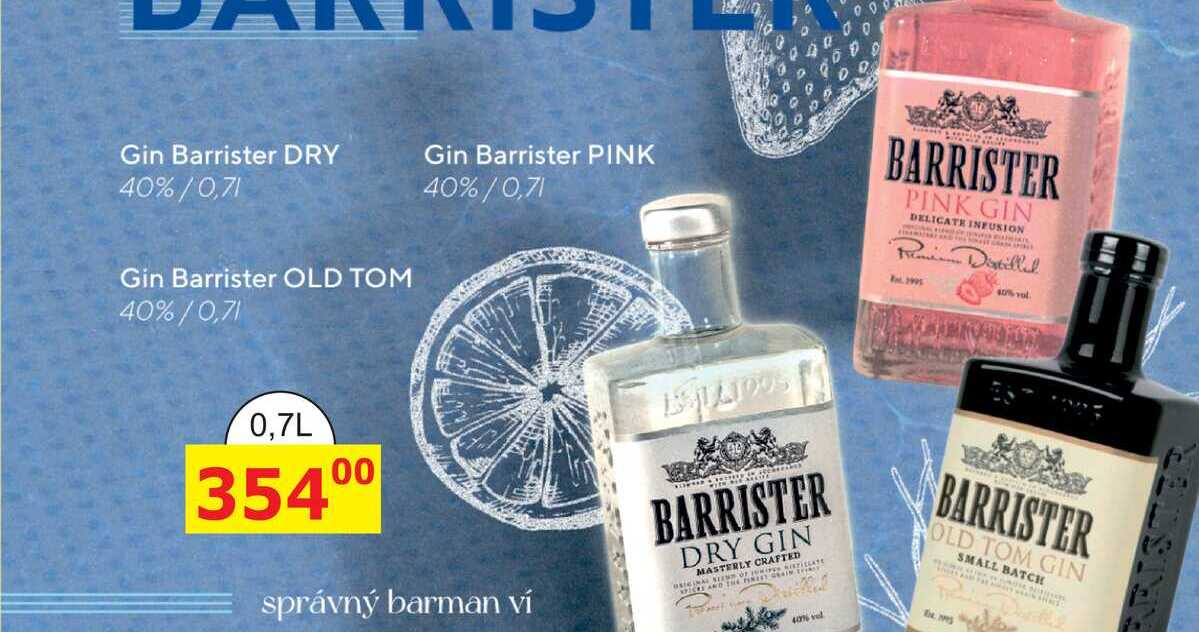 Barrister DRY GIN 40%/0,7L