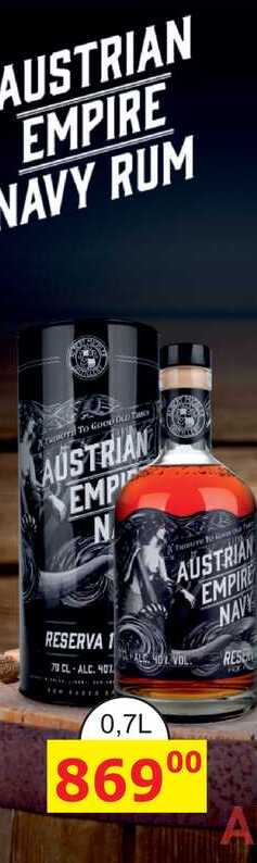 AUSTRIAN EMPIRE NAVY RUM 40% 0,7L