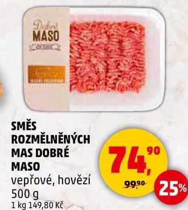 SMĚS ROZMĚLNĚNÝCH MAS DOBRÉ MASO vepřové, 500 g