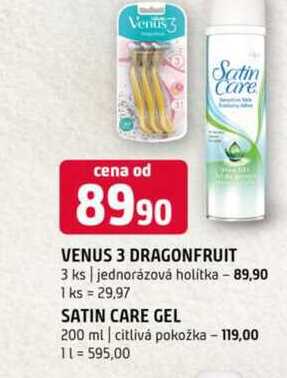 Ventis 3 ks jednorázová holítka 200 ml citlivá pokožka 