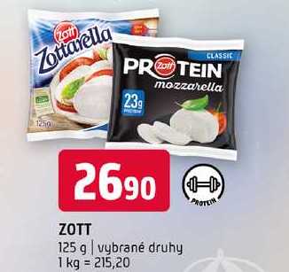 ZOTT 125 g vybrané druhy 
