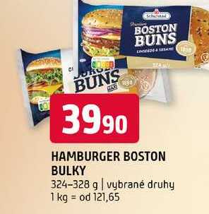 Hamburger boston bulky 324-328 g vybrané druhy 