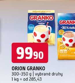Orion granko 300-350 g vybrané druhy