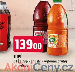 Jupí 3l sirup kanystr vybrané druhy 