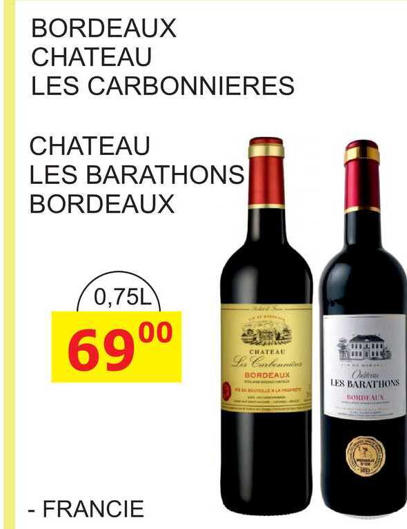 BORDEAUX CHATEAU LES CARBONNIERES 0,75L 