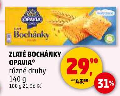 ZLATÉ BOCHÁNKY OPAVIA různé druhy, 140 g 