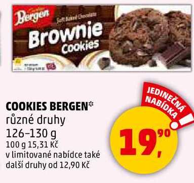 COOKIES BERGEN různé druhy, 126-130 g 