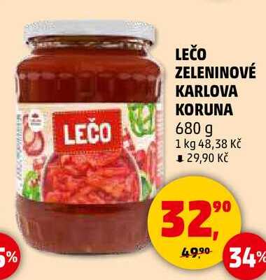 LEČO ZELENINOVÉ KARLOVA KORUNA, 680 g  