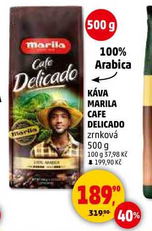 KÁVA MARILA CAFE DELICADO zrnková, 500 g 