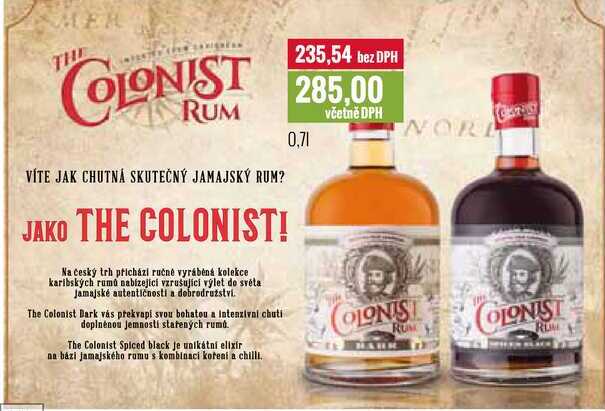 THE COLONIST RUM 0,7l