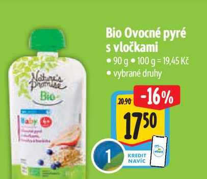  Bio Ovocné pyré s vločkami 90 g 