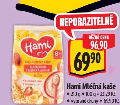  Hami Mléčná kaše 210 g 