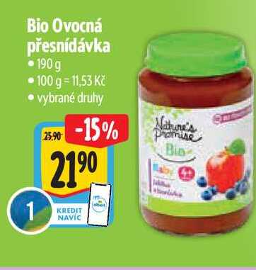Bio Ovocná přesnídávka 190g 
