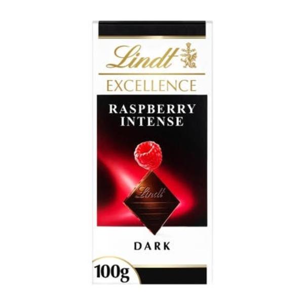 Lindt Excellence Hořká čokoláda s kousky malin