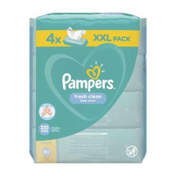 Pampers Wipes Fresh Clean XXL 4x80ks