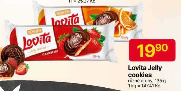 Lovita Jelly cookies různé druhy, 135 g