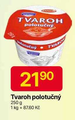 Tvaroh polotučný 250 g 