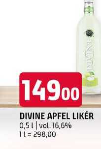 Divine apfel likér 0,5l vol. 16,6%