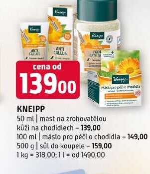 Kneipp 50ml vybrané druhy