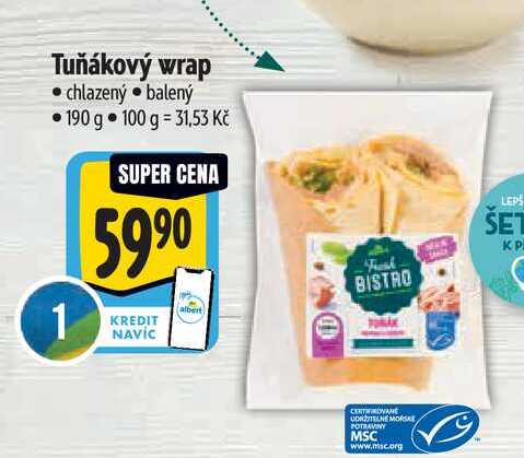 Tuňákový wrap  190 g 