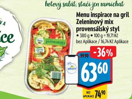  Menu inspirace na gril Zeleninový mix provensálský styl 380 g 