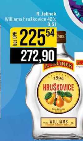 R. Jelinek Williams hruškovice 42% 0.5l