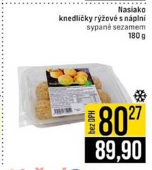 Nasiako knedlíčky rýžové s náplní sypané sezamem 180 g 