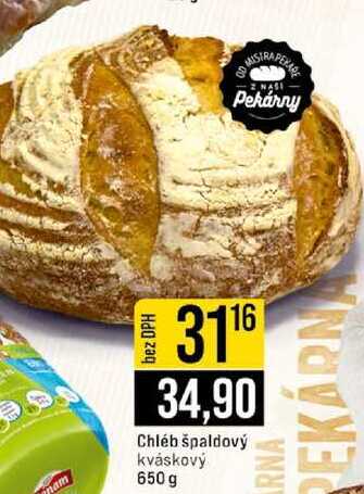 Chléb špaldový kváskový 650 g 