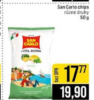San Carlo chips různé druhy 50 g 