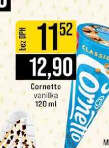 Cornetto vanilka 120 ml 