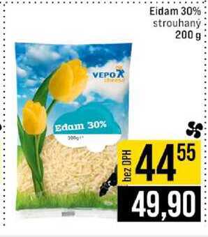 Eidam 30% strouhaný 200 g