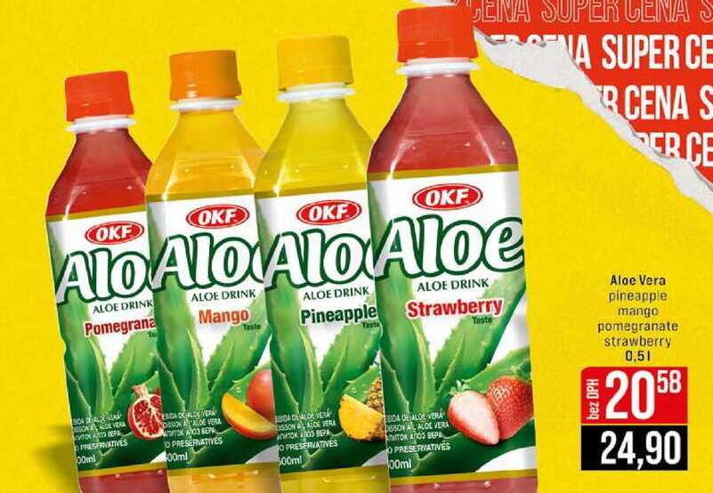 Aloe Vera pineapple mango pomegranate strawberry 0,5l