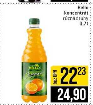Hello koncentrát různé druhy 0,7l
