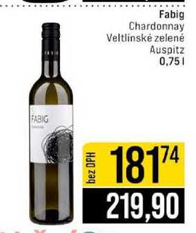 Fabig Chardonnay Veltlínské zelené Auspitz 0,75l