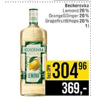 Becherovka Lemond 20% Orange&Ginger 20% Grapefruit&Hops 20% 1l
