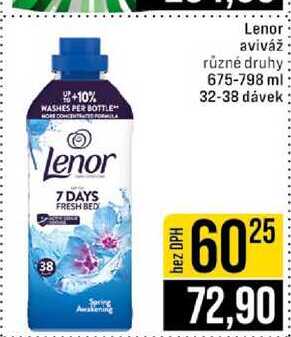 Lenor aviváž různé druhy 675-798 ml 32-38 dávek 