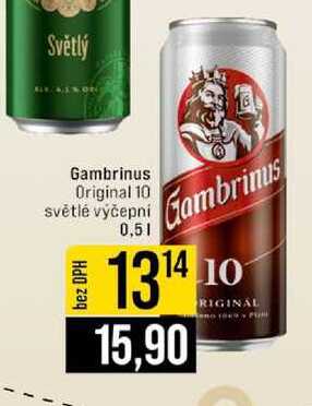 Gambrinus Original 10 světlé výčepní 0,5l