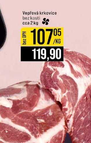 Vepřová krkovice bez kosti cca 2 kg 