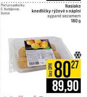 Nasiako knedlíčky rýžové s náplní sypané sezamem 180 g