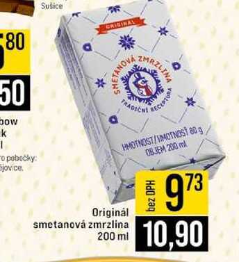 Originál smetanová zmrzlina 200 ml 