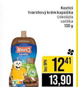 Kostíci tvarohový krém kapsička čokoláda vanilka 130 g