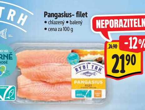 Pangasius-filet, cena za 100 g 