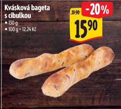 Kvásková bageta s cibulkou, 130 g 