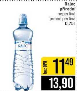 Rajec přírodní neperlivá jemné perlivá 0,75l