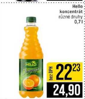 Hello koncentrát různé druhy 0,7l