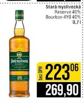 Stará myslivecká Reserve 40% Bourbon 4Y0 40% 0,7l