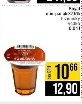 Royal mini panák 37,5% tuzemský vodka 0,04l