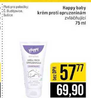 Happy baby krém proti opruzeninám zvláčňující 75 ml 